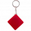Брелок с рулеткой Square ver.2, красный с логотипом  заказать по выгодной цене в кибермаркете AvroraStore