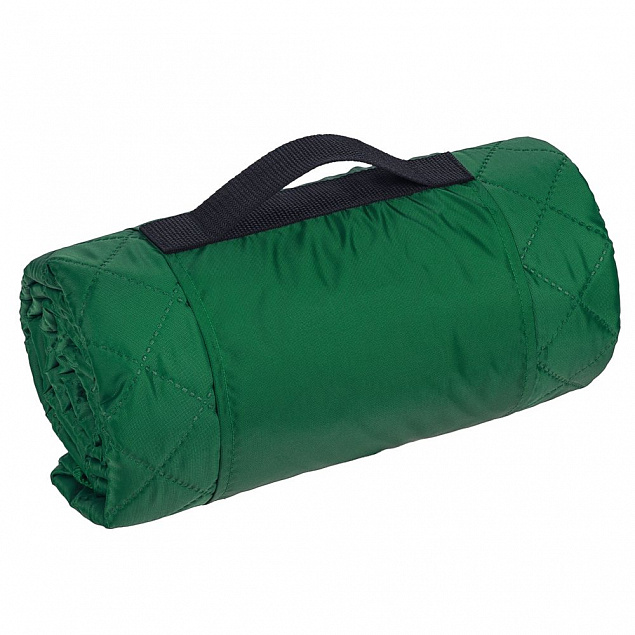 Плед для пикника Comfy, зеленый с логотипом  заказать по выгодной цене в кибермаркете AvroraStore