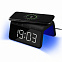 Настольные часы с беспроводной зарядкой 15W, Flame, черный цвет с логотипом  заказать по выгодной цене в кибермаркете AvroraStore