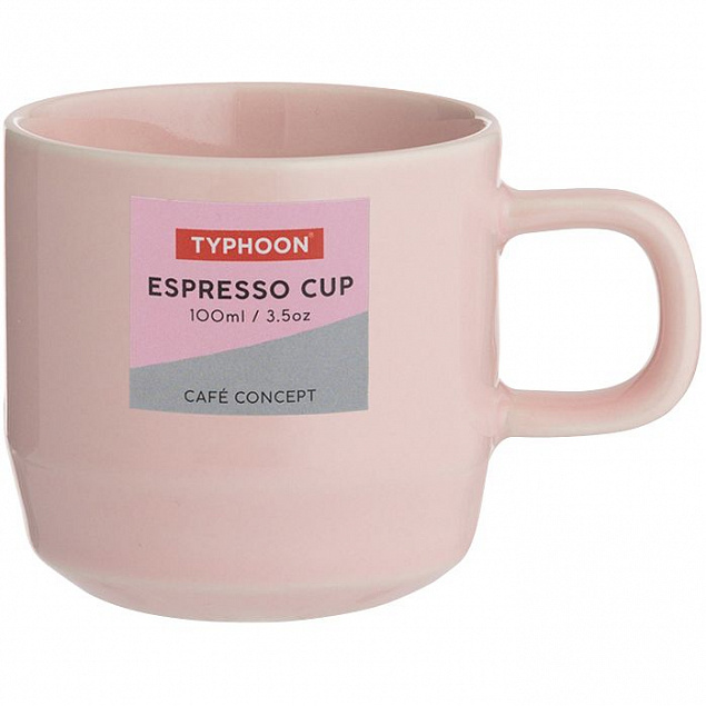 Чашка для эспрессо Cafe Concept, розовая с логотипом  заказать по выгодной цене в кибермаркете AvroraStore