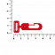 Застежка-карабин Сarabine, S, красный с логотипом  заказать по выгодной цене в кибермаркете AvroraStore