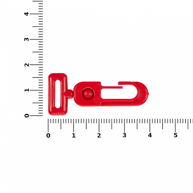 Застежка-карабин Сarabine, S, красный с логотипом  заказать по выгодной цене в кибермаркете AvroraStore