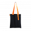 Шопер Superbag black (чёрный с оранжевым) с логотипом  заказать по выгодной цене в кибермаркете AvroraStore