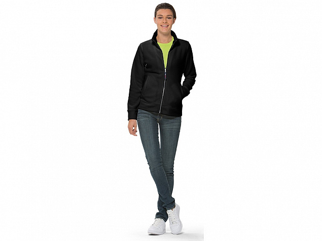 Куртка флисовая Nashville женская, черный с логотипом  заказать по выгодной цене в кибермаркете AvroraStore