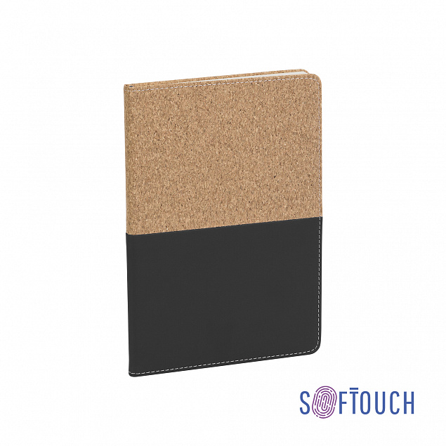Блокнот "Фьюджи", формат А5, покрытие soft touch+пробка с логотипом  заказать по выгодной цене в кибермаркете AvroraStore