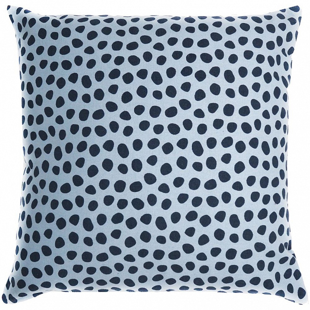 Чехол на подушку Funky dots, голубой с логотипом  заказать по выгодной цене в кибермаркете AvroraStore
