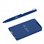 Набор ручка + зарядное устройство 4000 mAh в футляре, темно-синий, покрытие soft touch с логотипом  заказать по выгодной цене в кибермаркете AvroraStore