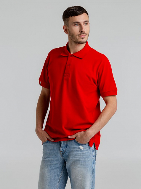Рубашка поло мужская Virma Premium, красная с логотипом  заказать по выгодной цене в кибермаркете AvroraStore