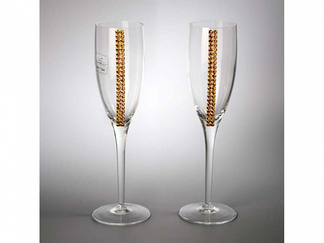 Набор бокалов для шампанского с логотипом  заказать по выгодной цене в кибермаркете AvroraStore