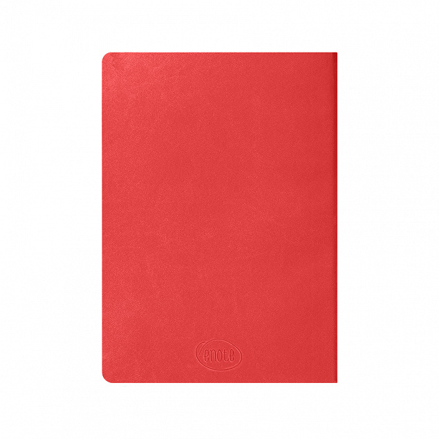 Ежедневник недатированный Tony, А5, красный, кремовый блок в клетку с логотипом  заказать по выгодной цене в кибермаркете AvroraStore