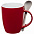 Кружка с ложкой Cheer Up ver.2, черная с логотипом  заказать по выгодной цене в кибермаркете AvroraStore