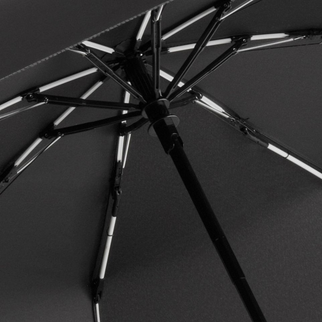 Зонт складной AOC Mini с цветными спицами, белый с логотипом  заказать по выгодной цене в кибермаркете AvroraStore