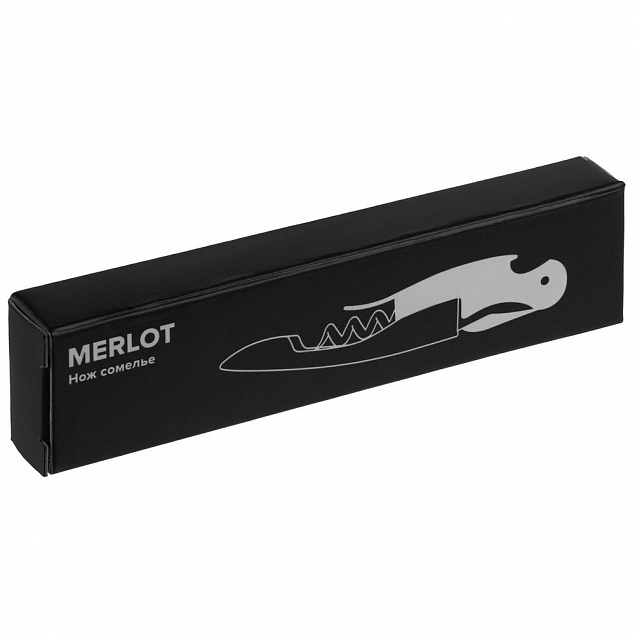 Нож сомелье Merlot, черный с логотипом  заказать по выгодной цене в кибермаркете AvroraStore