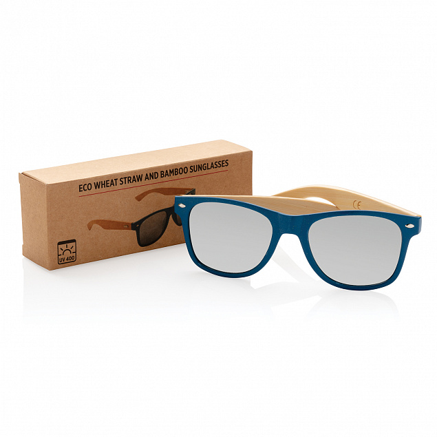 Солнцезащитные очки Wheat straw с бамбуковыми дужками с логотипом  заказать по выгодной цене в кибермаркете AvroraStore