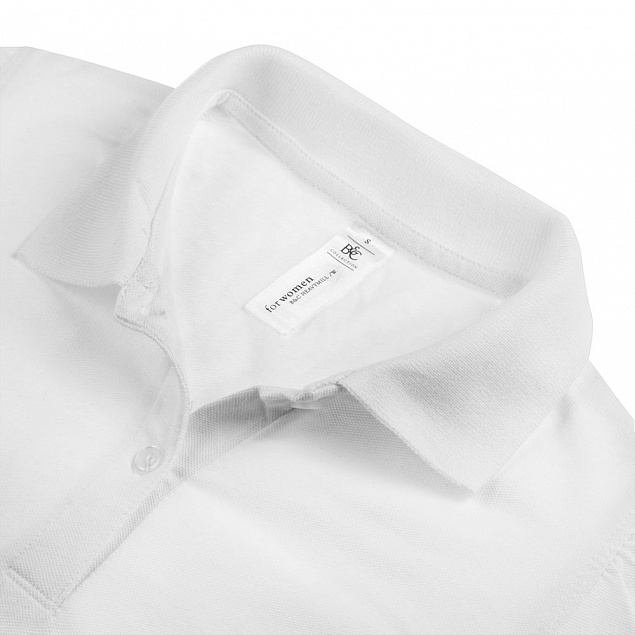 Рубашка поло женская Heavymill белая с логотипом  заказать по выгодной цене в кибермаркете AvroraStore