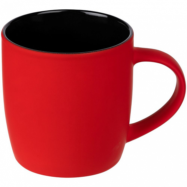 Кружка Surprise Touch Black c покрытием софт-тач, красная с логотипом  заказать по выгодной цене в кибермаркете AvroraStore