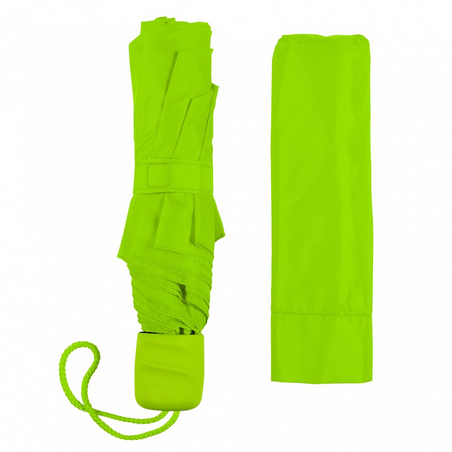Зонт складной Basic, зеленое яблоко с логотипом  заказать по выгодной цене в кибермаркете AvroraStore