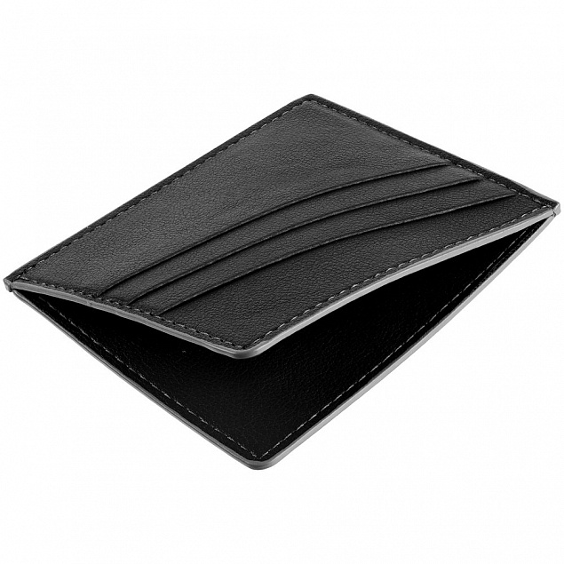 Чехол для карточек Petrus, черный с логотипом  заказать по выгодной цене в кибермаркете AvroraStore
