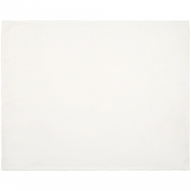 Плед Plush, белый с логотипом  заказать по выгодной цене в кибермаркете AvroraStore