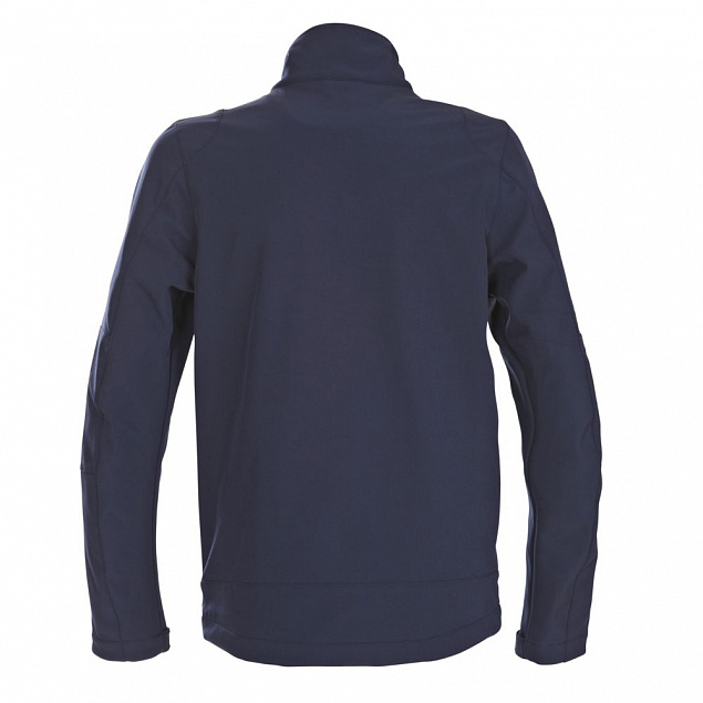 Куртка софтшелл мужская TRIAL, темно-синяя с логотипом  заказать по выгодной цене в кибермаркете AvroraStore