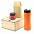 Подарочный набор Ирвин, оранжевый (черный чай, мед с фундуком и какао) с логотипом  заказать по выгодной цене в кибермаркете AvroraStore