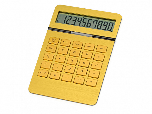 Калькулятор «Золотой» с логотипом  заказать по выгодной цене в кибермаркете AvroraStore