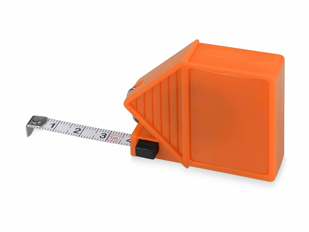 Брелок-рулетка Домик, 1 м., оранжевый с логотипом  заказать по выгодной цене в кибермаркете AvroraStore