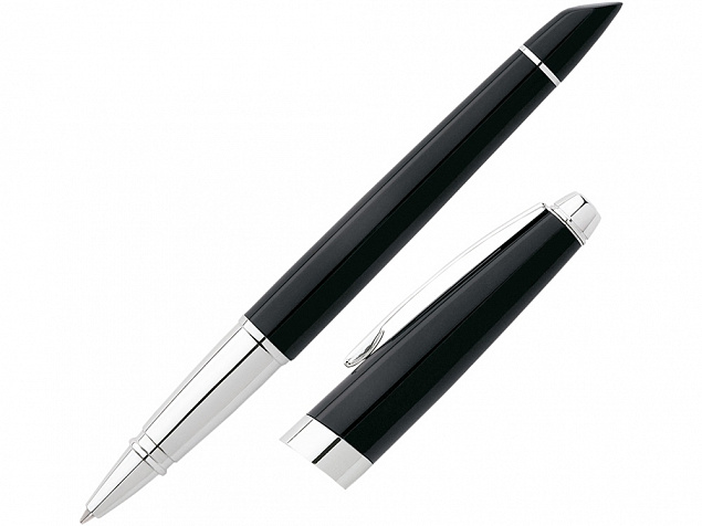 Ручка роллер Aventura Onix Black с логотипом  заказать по выгодной цене в кибермаркете AvroraStore