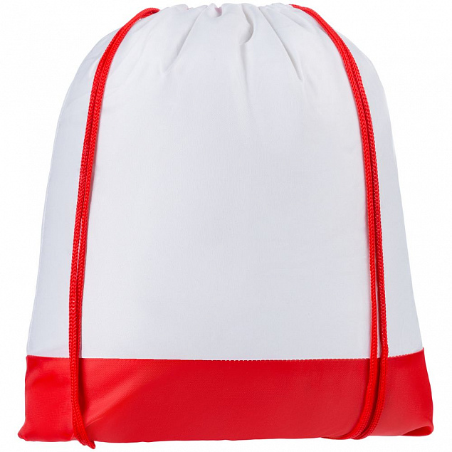 Рюкзак детский Classna, белый с красным с логотипом  заказать по выгодной цене в кибермаркете AvroraStore