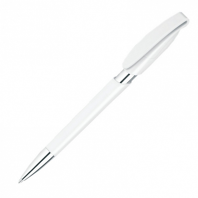 Ручка шариковая RODEO M, белый с логотипом  заказать по выгодной цене в кибермаркете AvroraStore