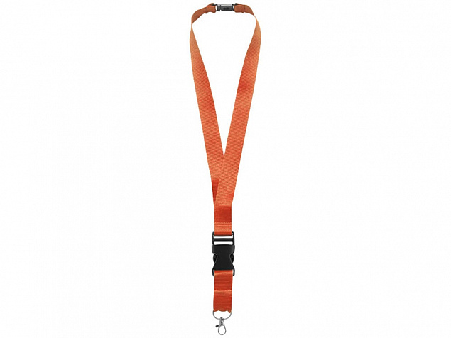 Шнурок Yogi со съемным креплением, оранжевый с логотипом  заказать по выгодной цене в кибермаркете AvroraStore