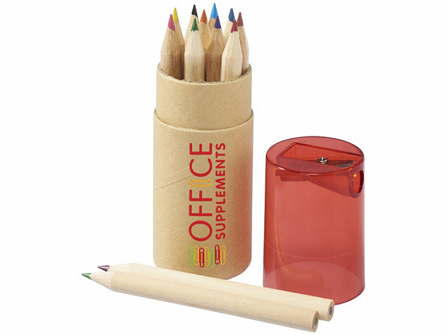 Набор из 12 цветных карандашей «Cartoon» с логотипом  заказать по выгодной цене в кибермаркете AvroraStore