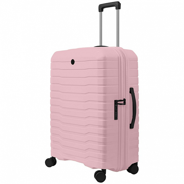 Чемодан Edge M, розовый с логотипом  заказать по выгодной цене в кибермаркете AvroraStore