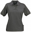 Рубашка поло женская SEMORA, серая (антрацит) с логотипом  заказать по выгодной цене в кибермаркете AvroraStore