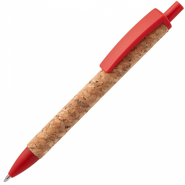 Ручка шариковая Grapho, красная с логотипом  заказать по выгодной цене в кибермаркете AvroraStore