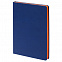 Ежедневник Blues недатированный, синий с оранжевым с логотипом  заказать по выгодной цене в кибермаркете AvroraStore