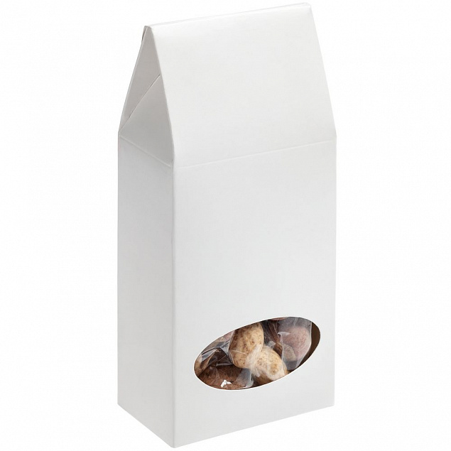 Коробка с окном English Breakfast, белая с логотипом  заказать по выгодной цене в кибермаркете AvroraStore