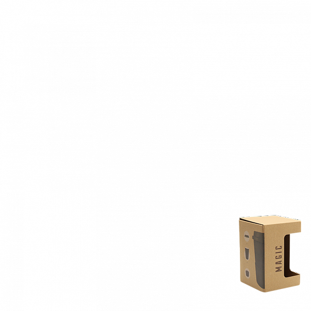 Коробка для кружки &quot;Magic&quot;с окном, коричневый с логотипом  заказать по выгодной цене в кибермаркете AvroraStore
