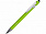 Ручка металлическая soft-touch шариковая со стилусом Sway, зеленый/серебристый с логотипом  заказать по выгодной цене в кибермаркете AvroraStore