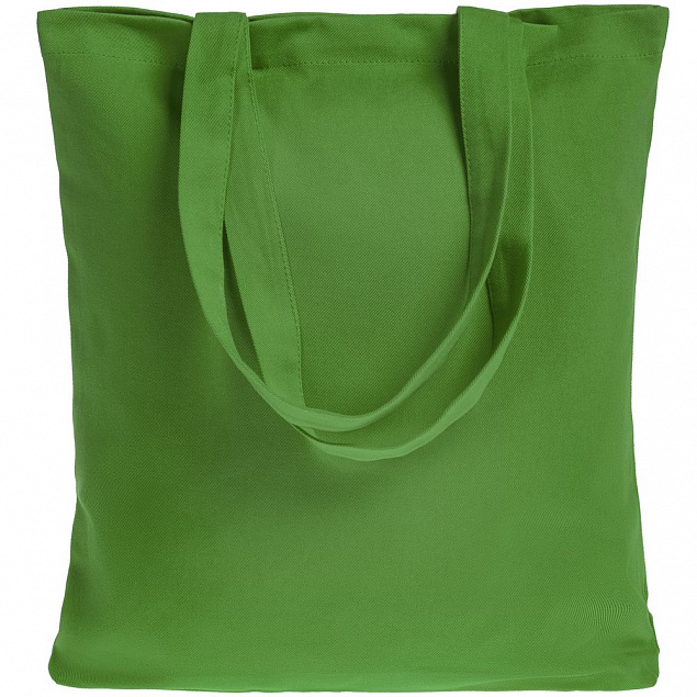 Холщовая сумка Avoska, ярко-зеленая с логотипом  заказать по выгодной цене в кибермаркете AvroraStore