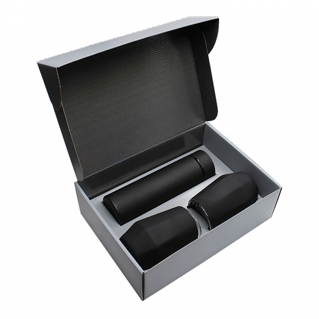 Набор Hot Box E2 софт-тач EDGE CO12s grey (черный) с логотипом  заказать по выгодной цене в кибермаркете AvroraStore