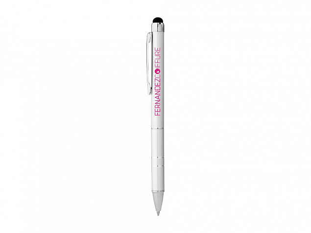 Ручка-стилус шариковая Charleston, серебристый, черные чернила с логотипом  заказать по выгодной цене в кибермаркете AvroraStore