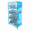 Стеллаж под 8 бутылок воды с рекламным полем, голубой с логотипом  заказать по выгодной цене в кибермаркете AvroraStore