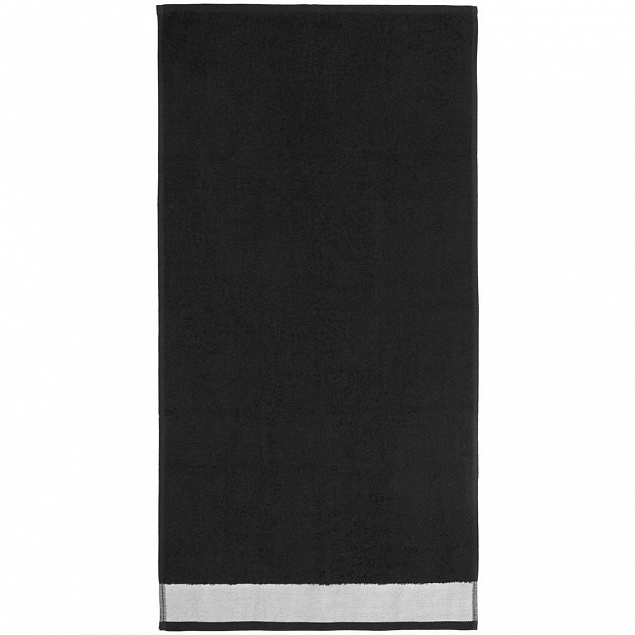 Полотенце Etude, среднее, черное с логотипом  заказать по выгодной цене в кибермаркете AvroraStore