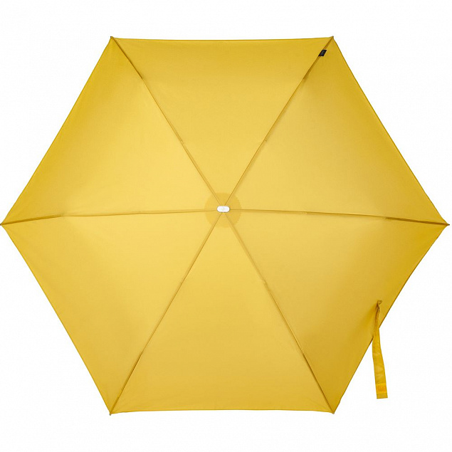 Складной зонт Alu Drop S, 3 сложения, механический, желтый (горчичный) с логотипом  заказать по выгодной цене в кибермаркете AvroraStore