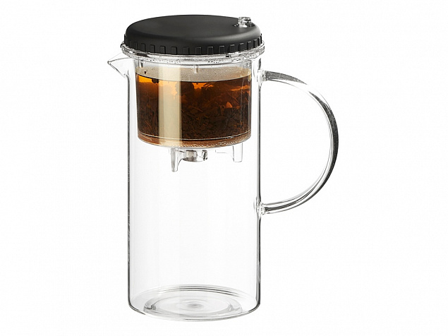 Стеклянный заварочный чайник «Gunfu» с логотипом  заказать по выгодной цене в кибермаркете AvroraStore