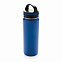 Герметичная вакуумная бутылка с широким горлышком, синяя с логотипом  заказать по выгодной цене в кибермаркете AvroraStore