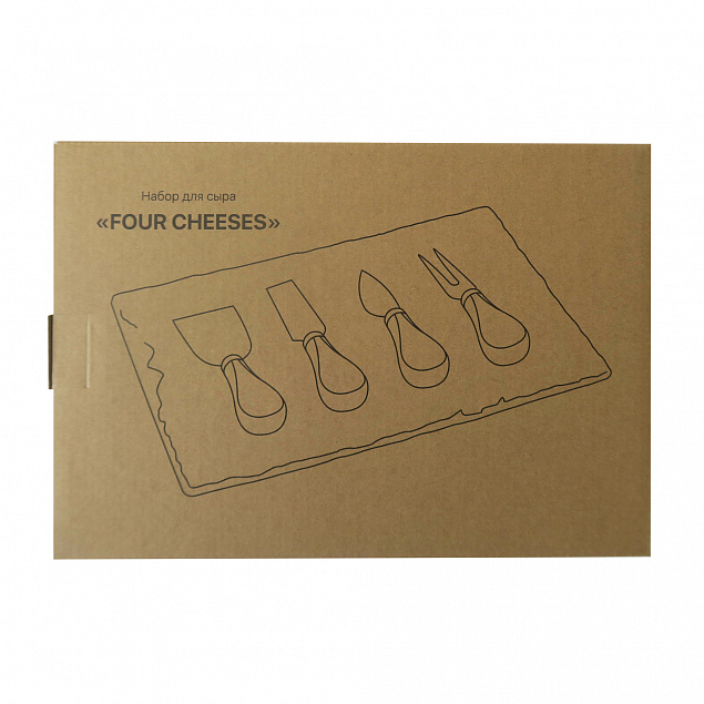 Набор для сыра "Four cheeses" с логотипом  заказать по выгодной цене в кибермаркете AvroraStore
