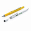 Многофункциональная ручка 5 в 1, желтый с логотипом  заказать по выгодной цене в кибермаркете AvroraStore
