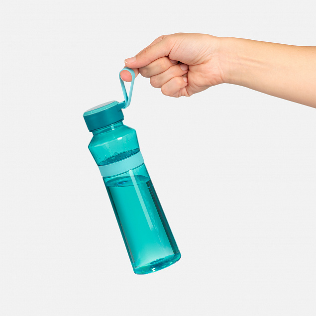Спортивная бутылка для воды, Jump, 450 ml, аква с логотипом  заказать по выгодной цене в кибермаркете AvroraStore